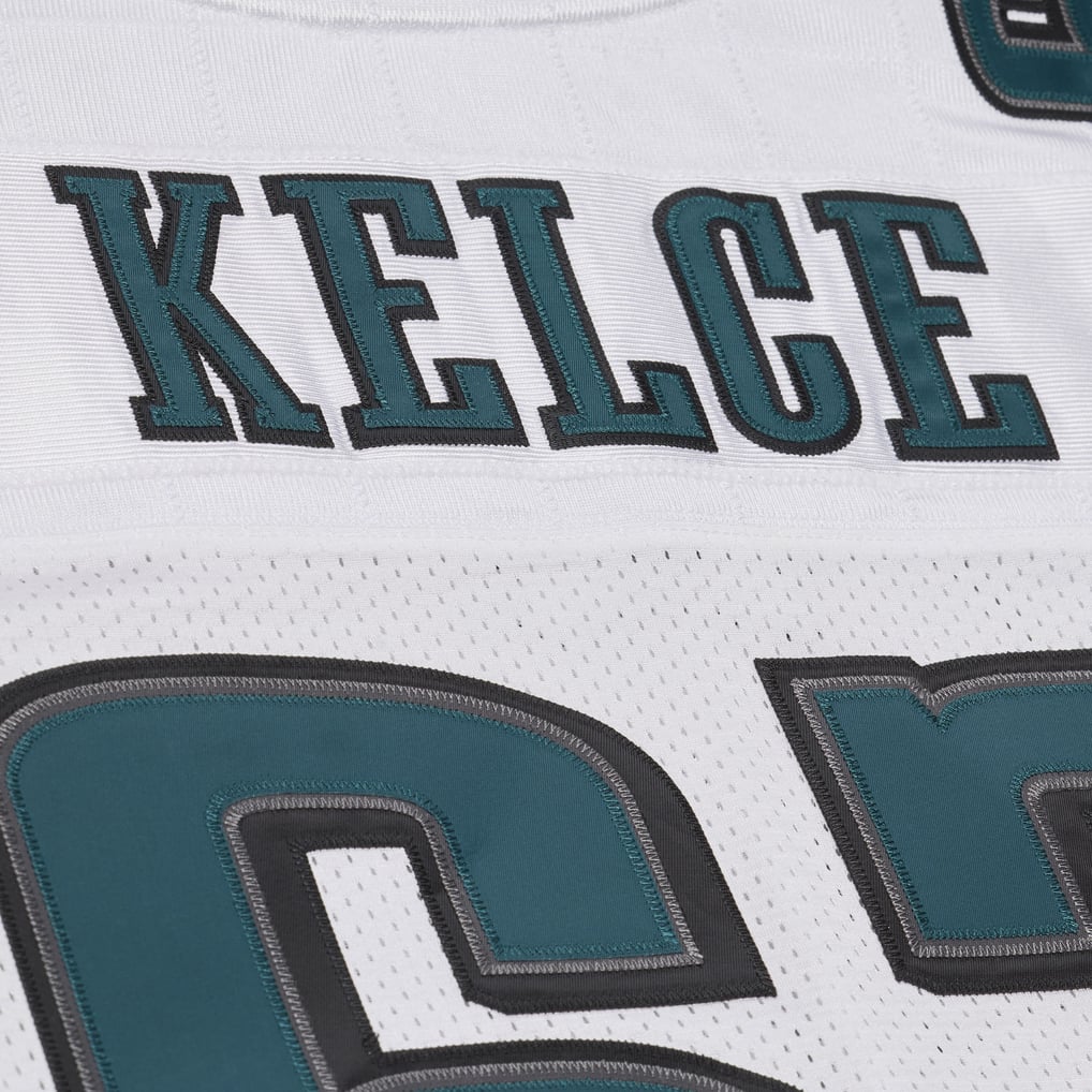 Men's Philadelphia Eagles Jason Kelce Mitchell & Ness White 2011 Authentic Throwback Jersey - Image 8
