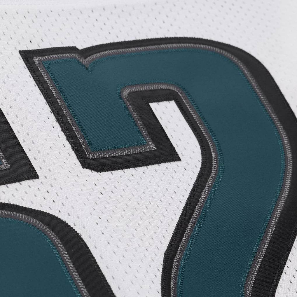 Men's Philadelphia Eagles Jason Kelce Mitchell & Ness White 2011 Authentic Throwback Jersey - Image 9