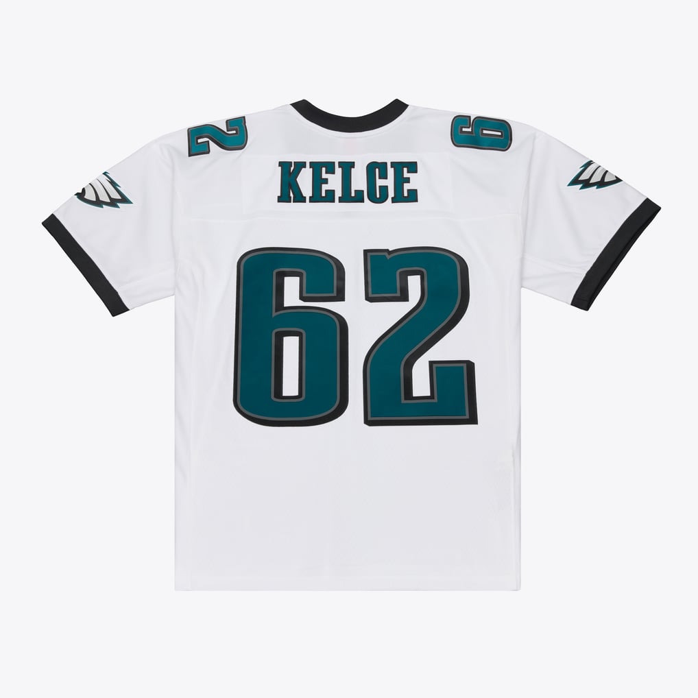 Men's Philadelphia Eagles Jason Kelce Mitchell & Ness White Big & Tall 2011 Legacy Replica Player Jersey - Image 4
