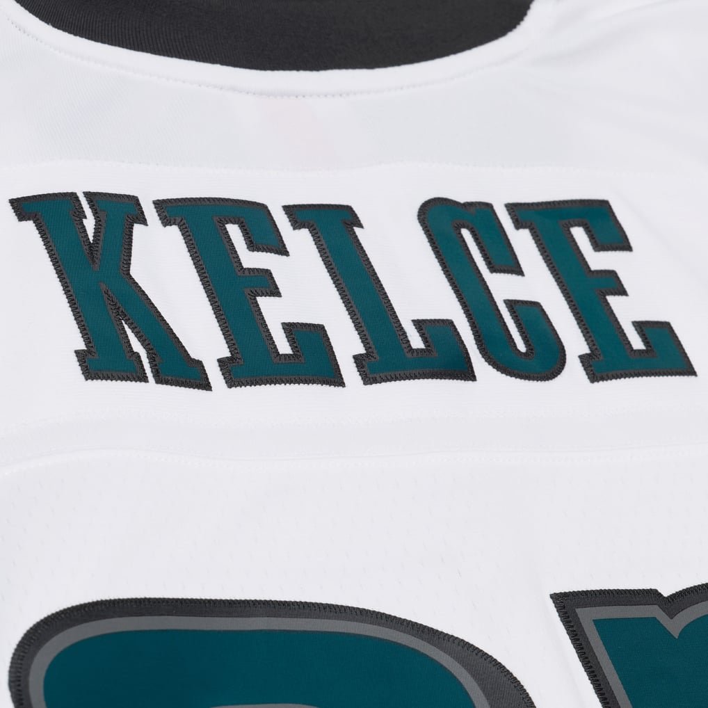 Men's Philadelphia Eagles Jason Kelce Mitchell & Ness White Big & Tall 2011 Legacy Replica Player Jersey - Image 10