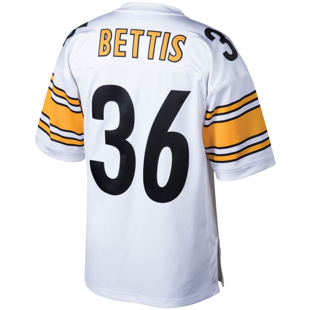 Men's Pittsburgh Steelers 2005 Jerome Bettis Mitchell & Ness White Authentic Throwback Retired Player Jersey - Image 4