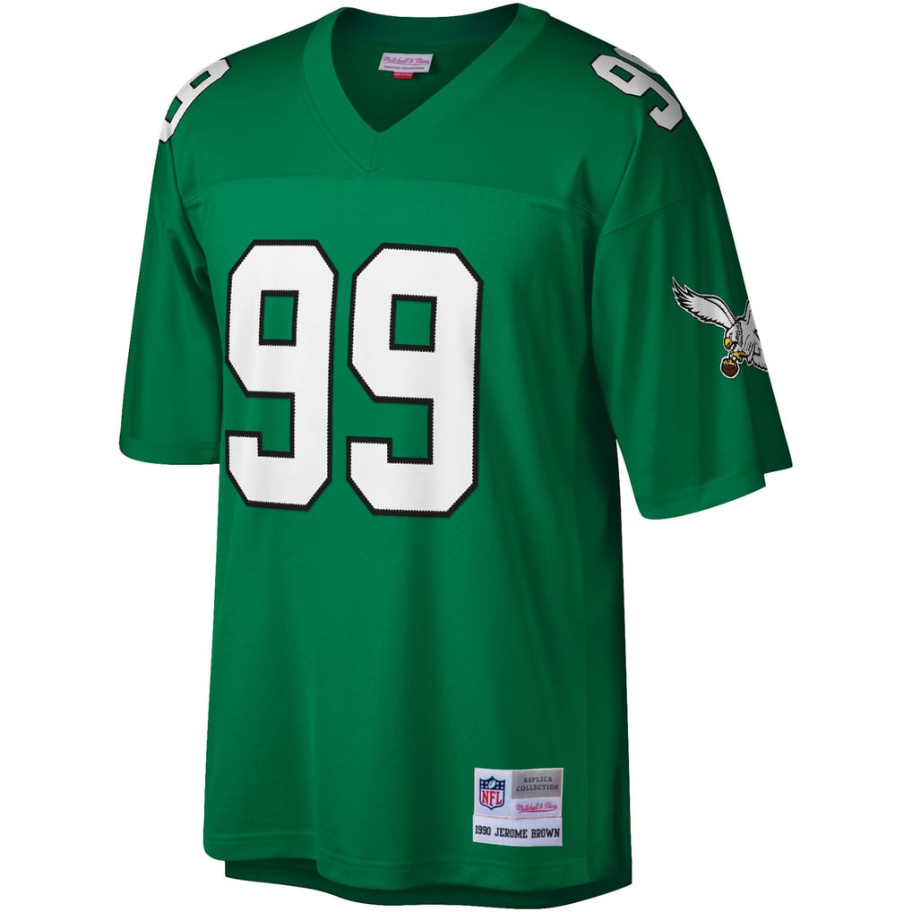 Men's Philadelphia Eagles Jerome Brown Mitchell & Ness Kelly Green Legacy Replica Jersey - Image 3