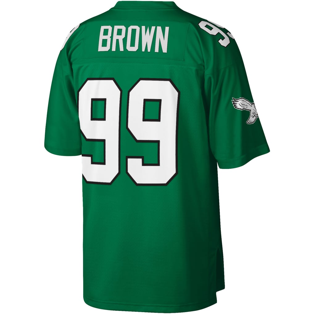 Men's Philadelphia Eagles Jerome Brown Mitchell & Ness Kelly Green Legacy Replica Jersey - Image 4