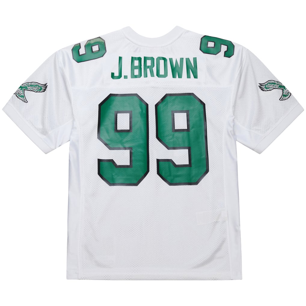 Men's Philadelphia Eagles Jerome Brown Mitchell & Ness White 1991 Authentic Throwback Retired Player Jersey - Image 4