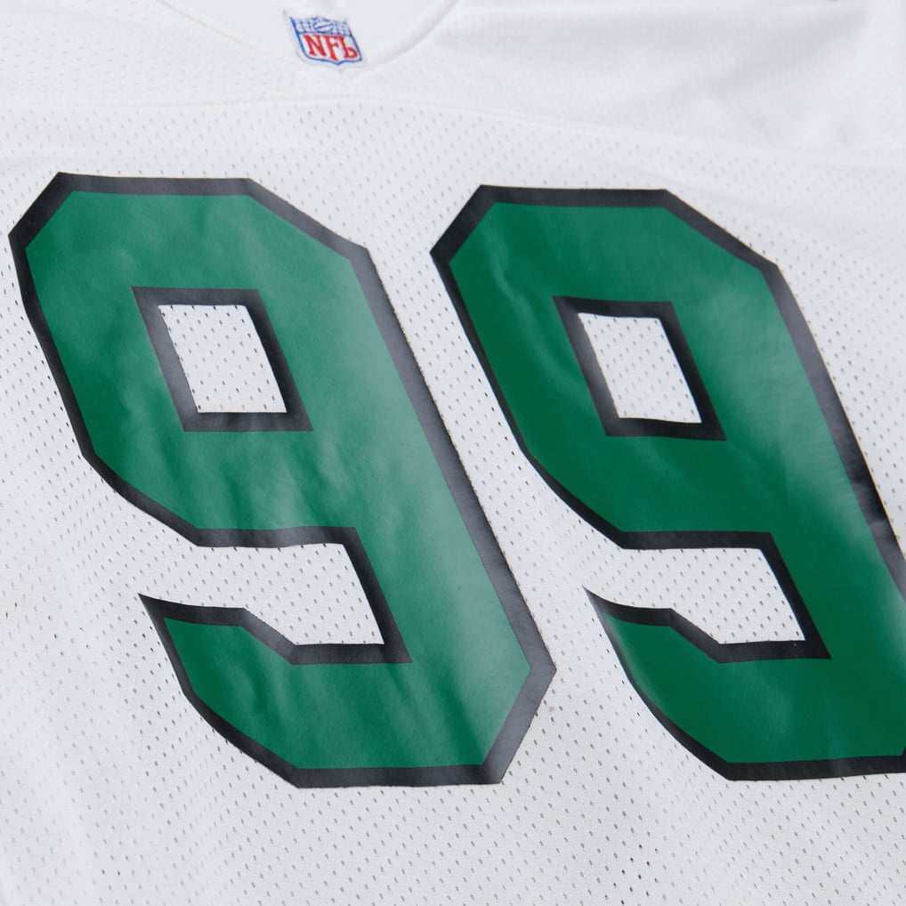 Men's Philadelphia Eagles Jerome Brown Mitchell & Ness White 1991 Authentic Throwback Retired Player Jersey - Image 6