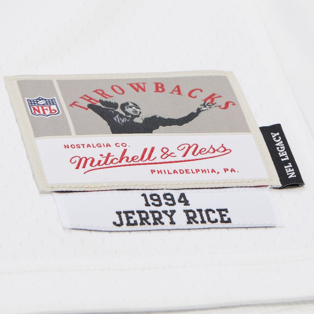 Men's San Francisco 49ers Jerry Rice Mitchell & Ness White 1994 Legacy Replica Jersey - Image 6