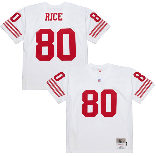 Men's San Francisco 49ers Jerry Rice Mitchell & Ness White 1994 Legacy Replica Jersey - Image 1