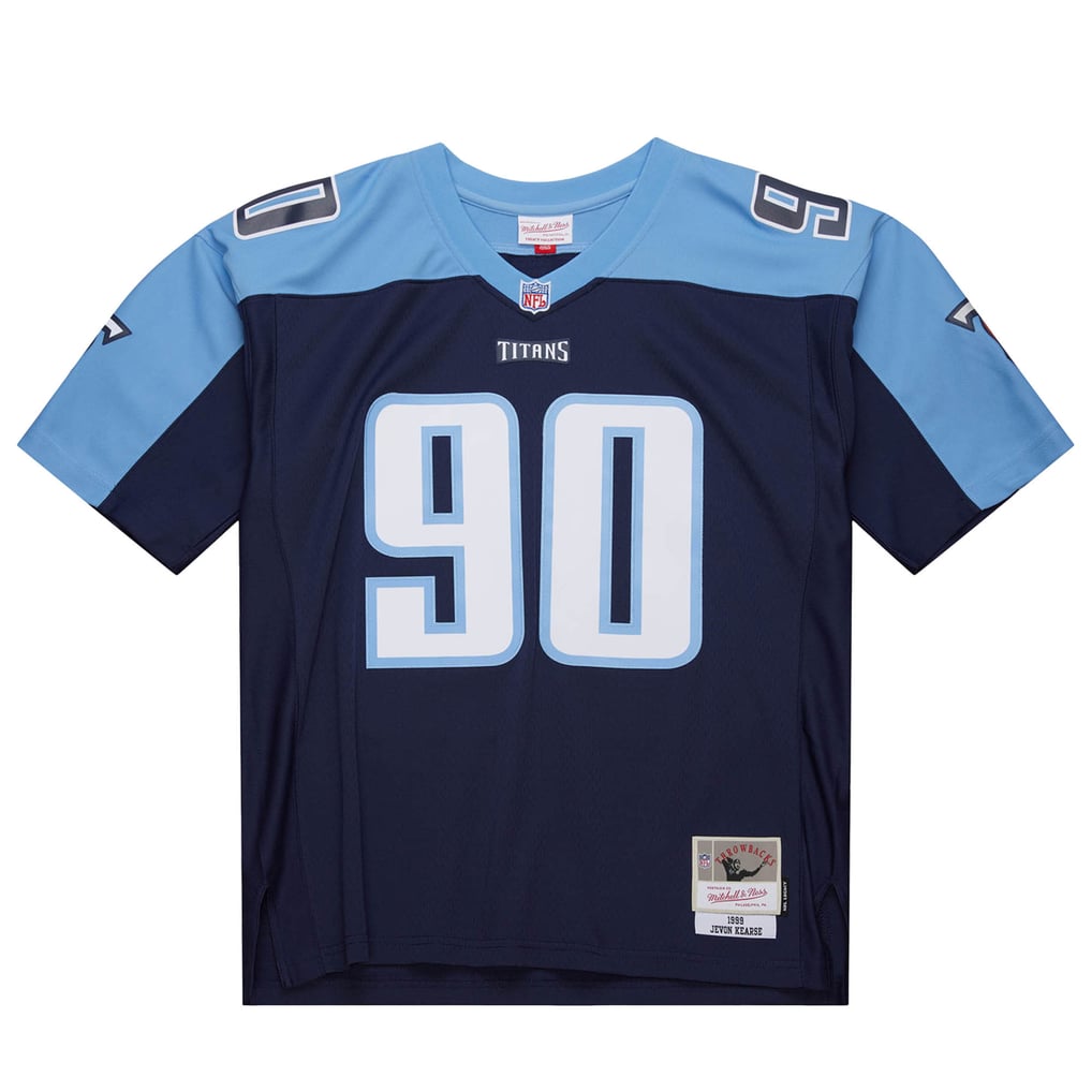 Men's Tennessee Titans Jevon Kearse Mitchell & Ness Navy 1999 Legacy Replica Jersey - Image 3