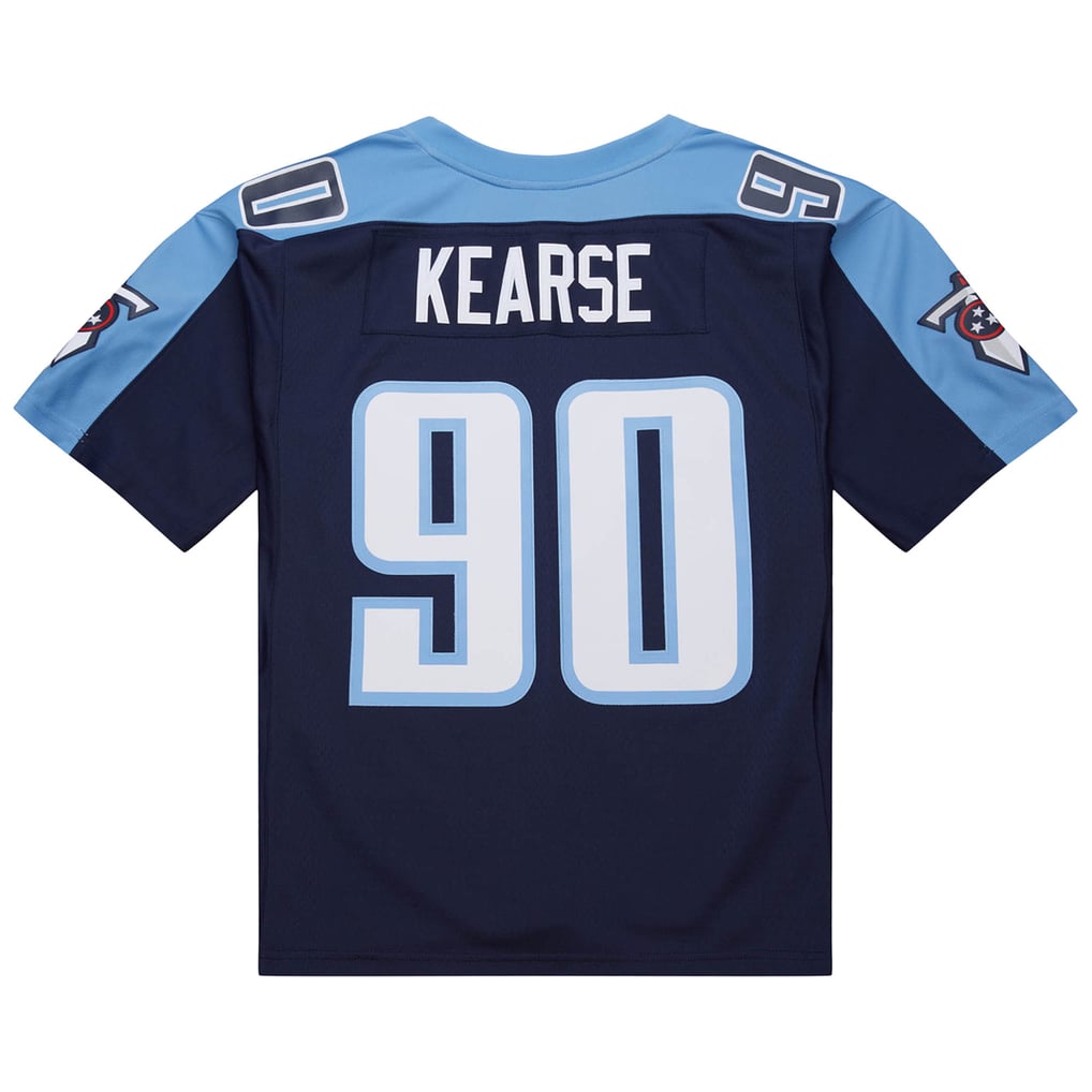 Men's Tennessee Titans Jevon Kearse Mitchell & Ness Navy 1999 Legacy Replica Jersey - Image 4