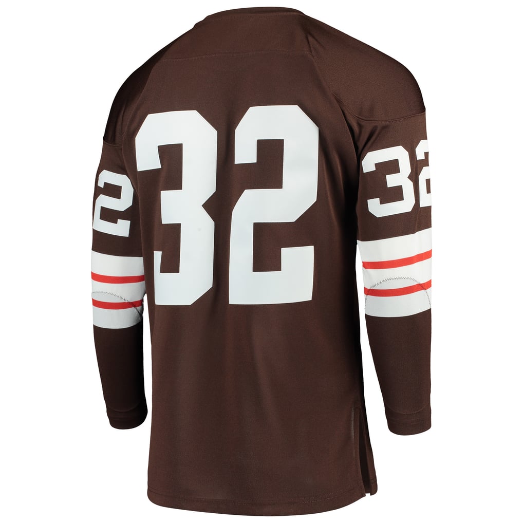 Men's Cleveland Browns 1964 Jim Brown Mitchell & Ness Brown Authentic Throwback Retired Player Jersey - Image 4