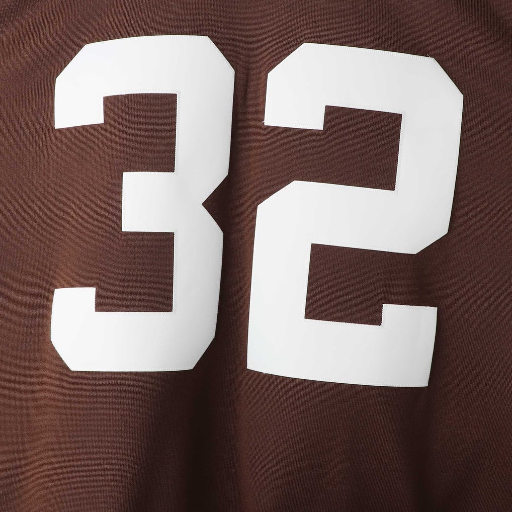 Men's Cleveland Browns 1964 Jim Brown Mitchell & Ness Brown Authentic Throwback Retired Player Jersey - Image 5