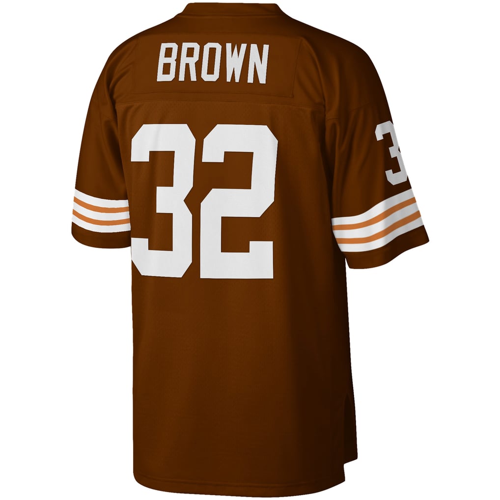 Men's Cleveland Browns Jim Brown Mitchell & Ness Brown Big & Tall 1963 Retired Player Replica Jersey - Image 4