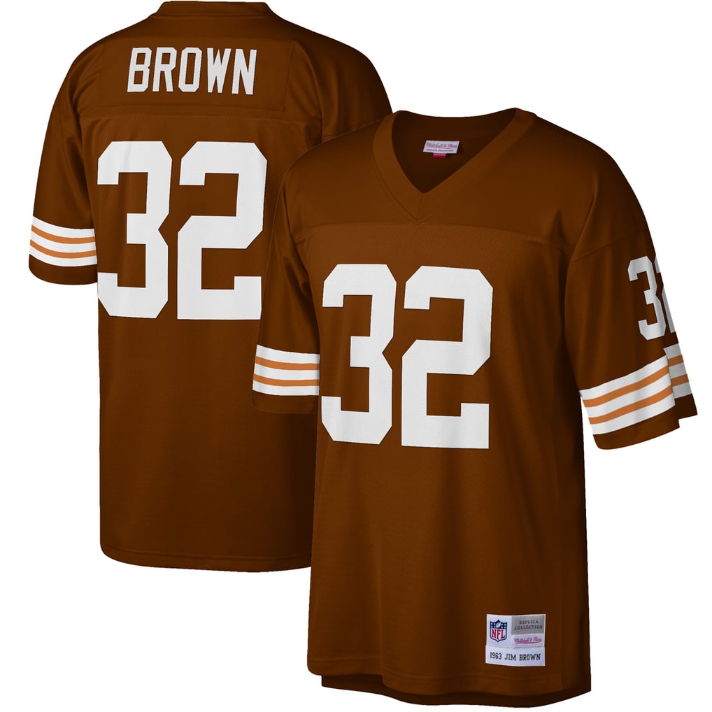 Men's Cleveland Browns Jim Brown Mitchell & Ness Brown Big & Tall 1963 Retired Player Replica Jersey - Image 1