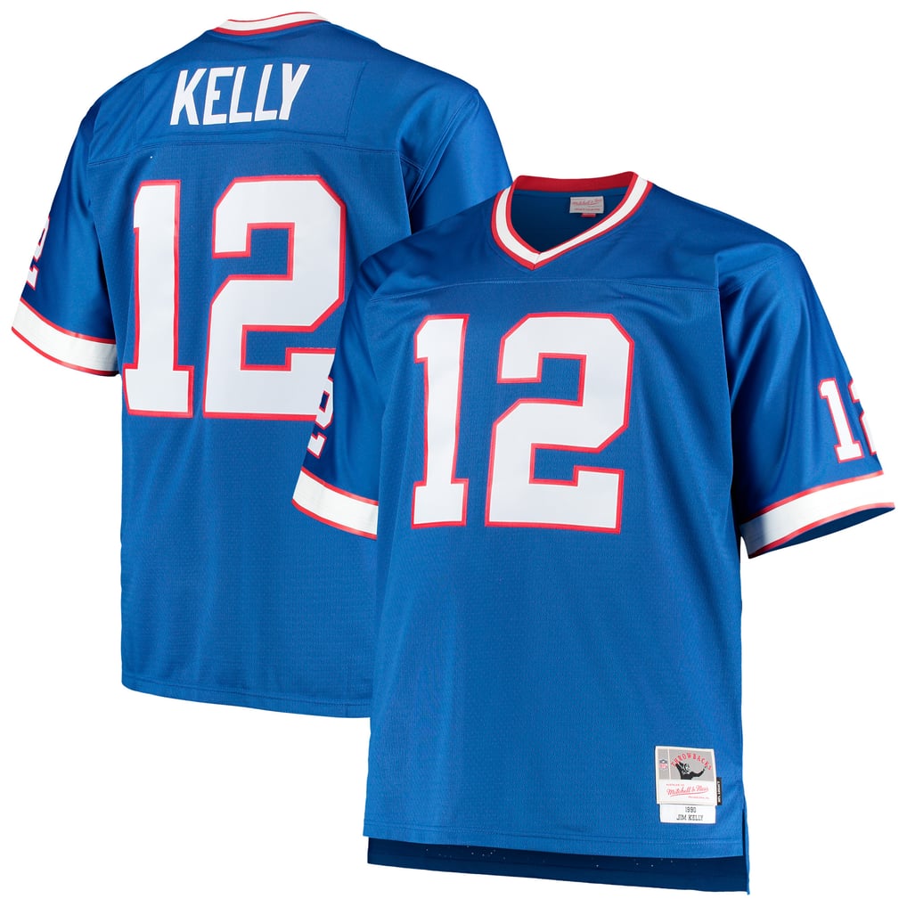 Men's Buffalo Bills Jim Kelly Mitchell & Ness Royal Big & Tall 1990 Retired Player Replica Jersey - Image 1