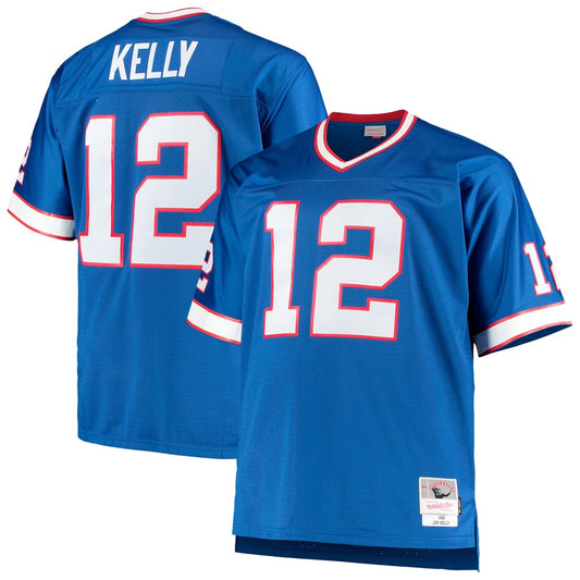 Men's Buffalo Bills Jim Kelly Mitchell & Ness Royal Big & Tall 1990 Retired Player Replica Jersey - Image 1