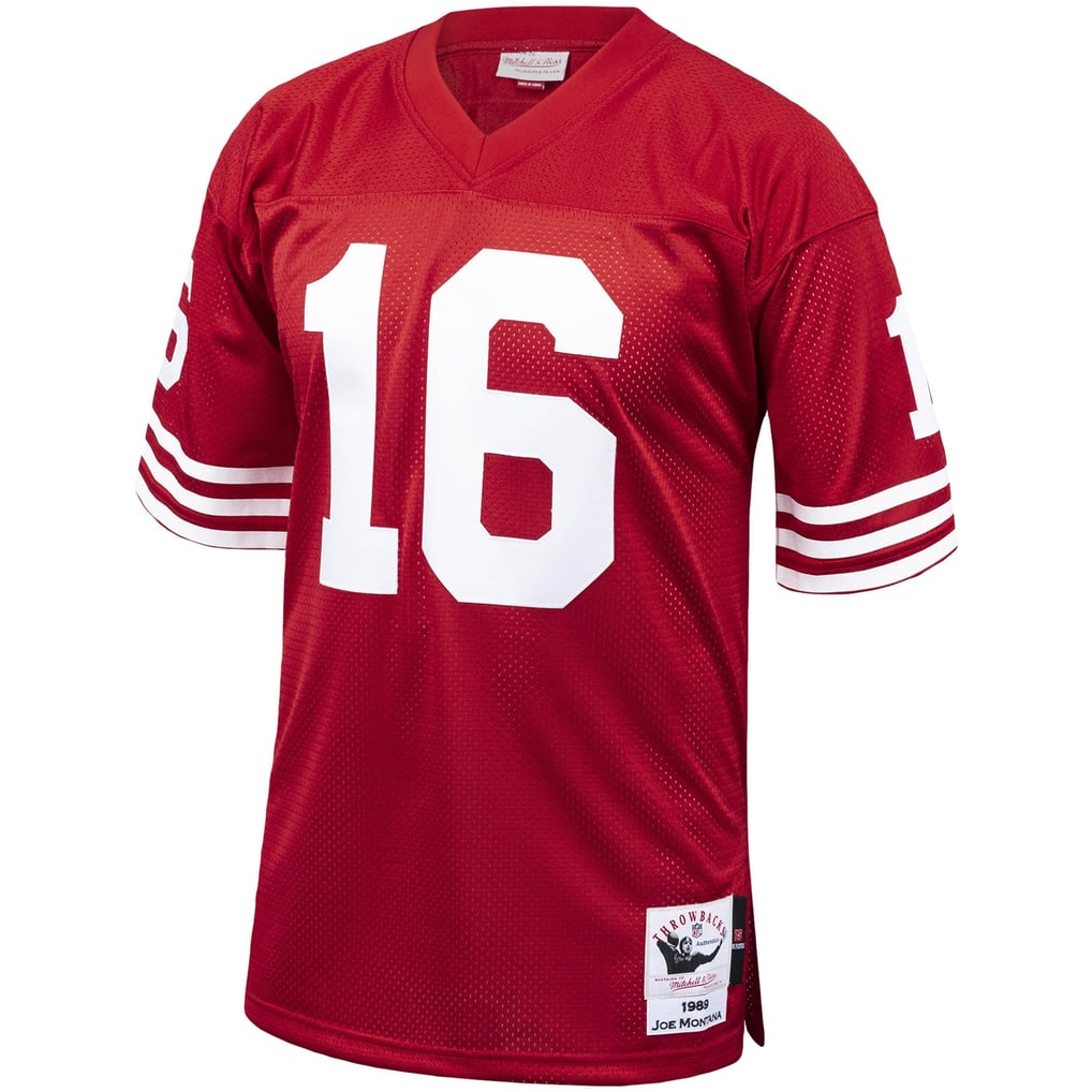Men's San Francisco 49ers 1989 Joe Montana Mitchell & Ness Scarlet Authentic Throwback Retired Player Jersey - Image 3