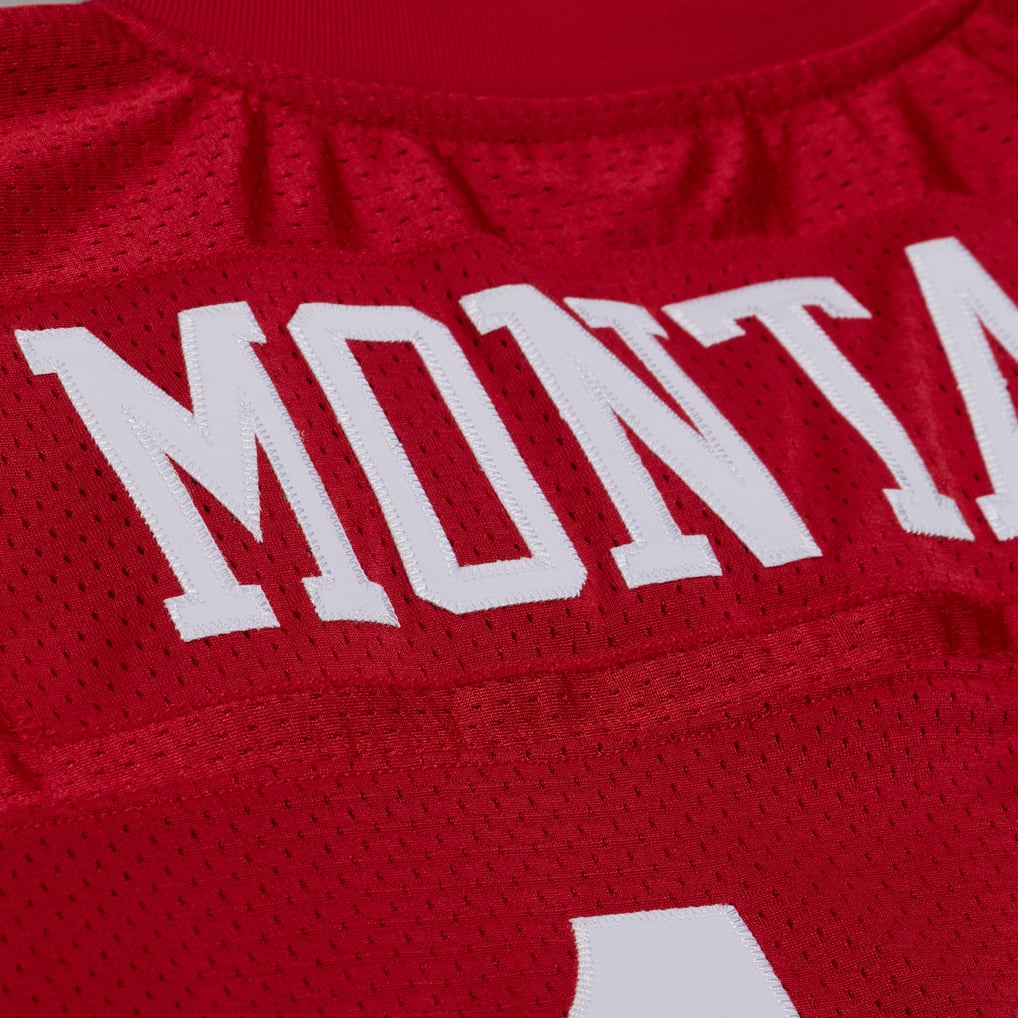 Men's San Francisco 49ers 1989 Joe Montana Mitchell & Ness Scarlet Authentic Throwback Retired Player Jersey - Image 6