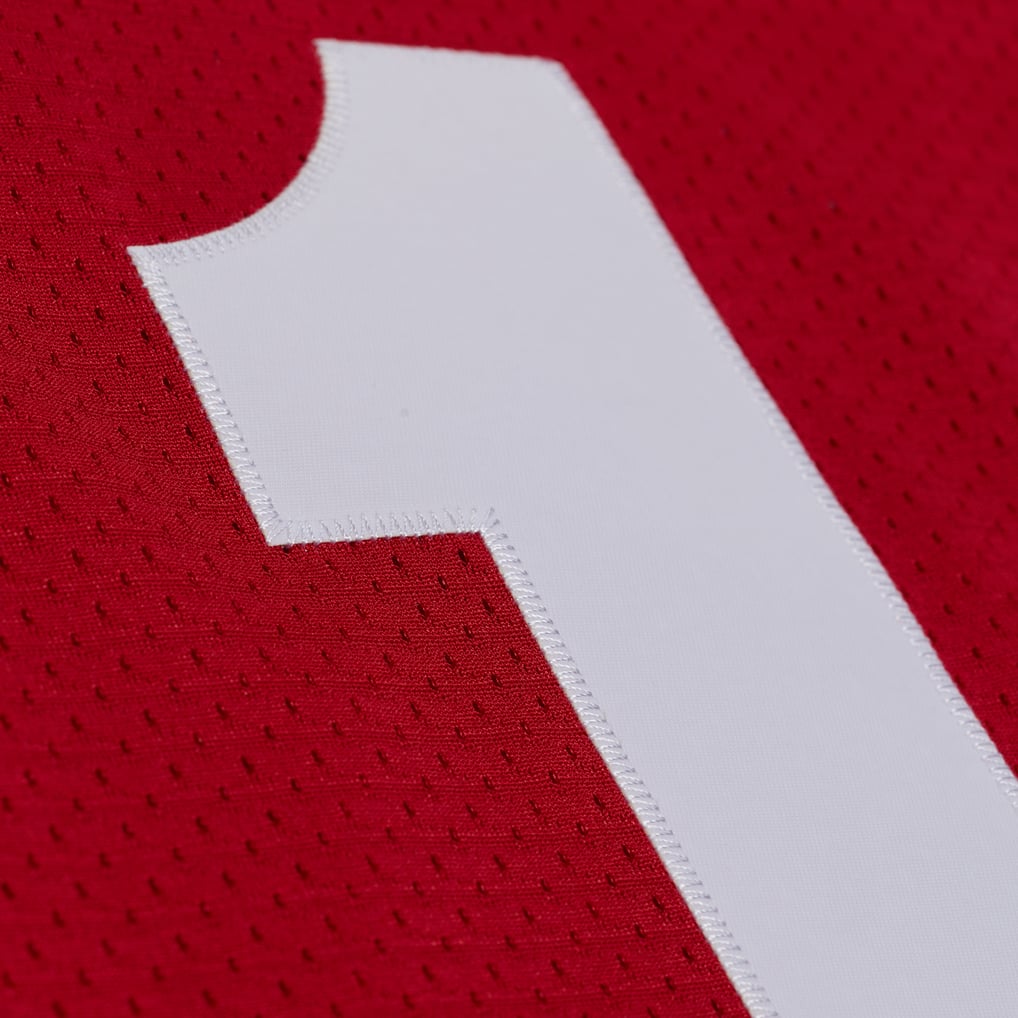 Men's San Francisco 49ers 1989 Joe Montana Mitchell & Ness Scarlet Authentic Throwback Retired Player Jersey - Image 8