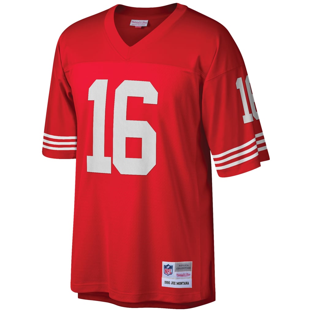 Men's San Francisco 49ers Joe Montana Mitchell & Ness Scarlet Big & Tall 1990 Retired Player Replica Jersey - Image 3