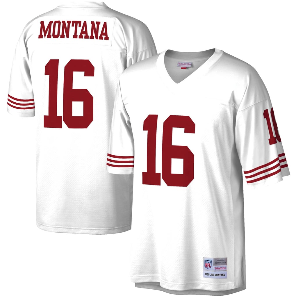 Men's San Francisco 49ers Joe Montana Mitchell & Ness White 1990 Legacy Replica Jersey - Image 1