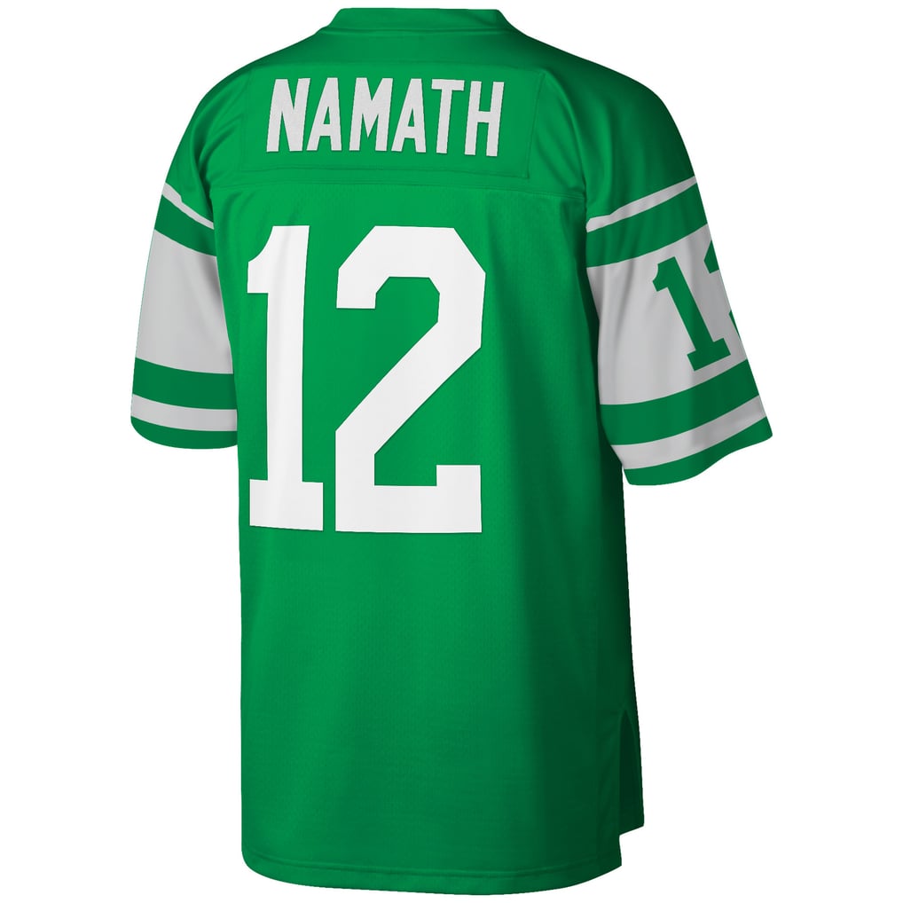 Men's New York Jets Joe Namath Mitchell & Ness Green Big & Tall 1968 Retired Player Replica Jersey - Image 4