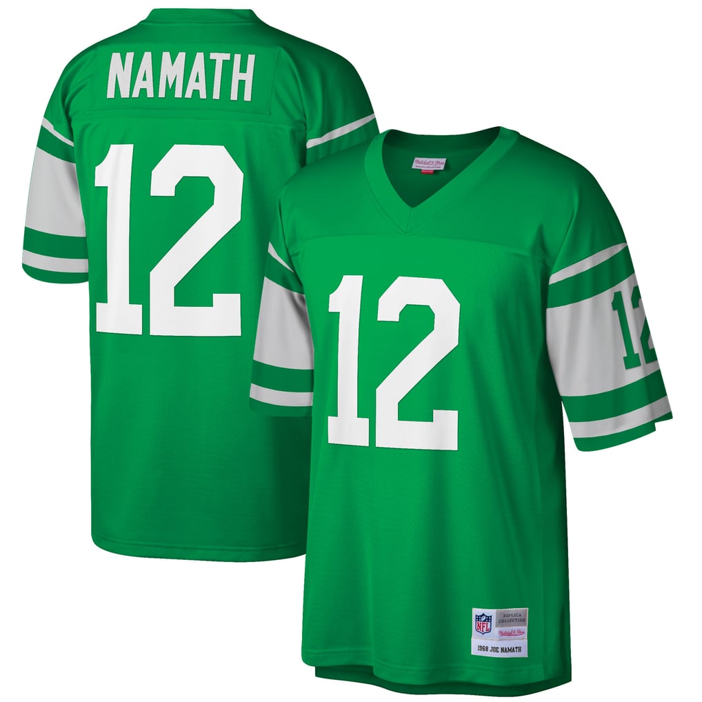 Men's New York Jets Joe Namath Mitchell & Ness Green Big & Tall 1968 Retired Player Replica Jersey - Image 1