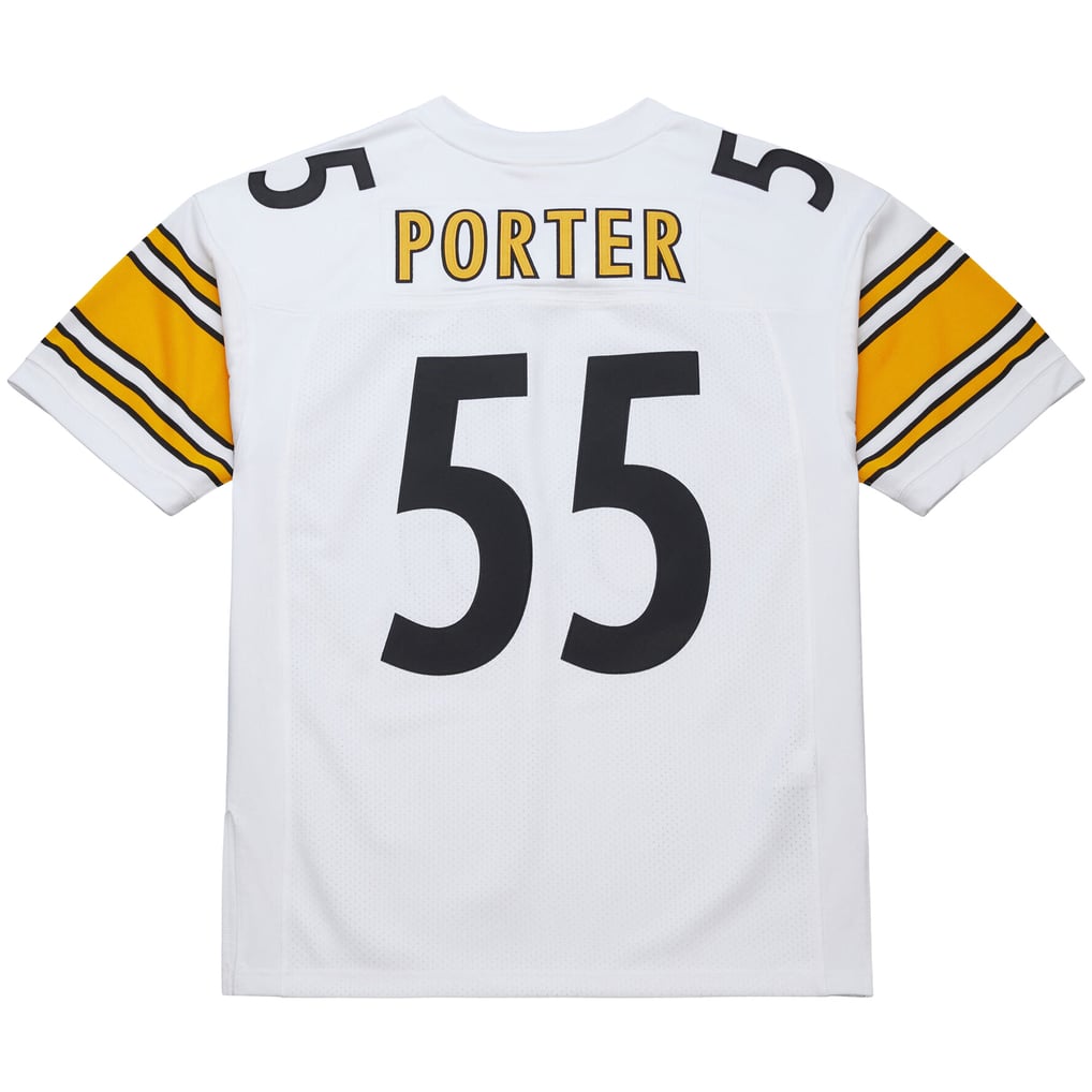 Men's Pittsburgh Steelers Joey Porter Mitchell & Ness White 2005 Authentic Throwback Retired Player Jersey - Image 4