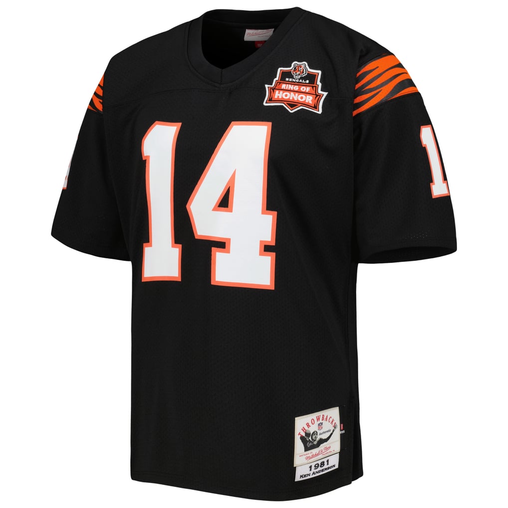 Men's Cincinnati Bengals 1981 Ken Anderson Mitchell & Ness Black Authentic Throwback Retired Player Jersey - Image 3