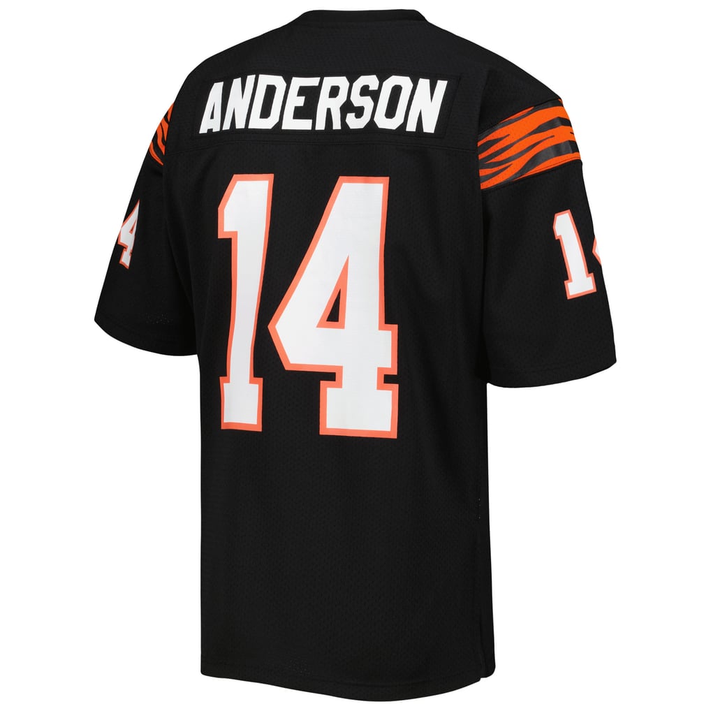 Men's Cincinnati Bengals 1981 Ken Anderson Mitchell & Ness Black Authentic Throwback Retired Player Jersey - Image 4
