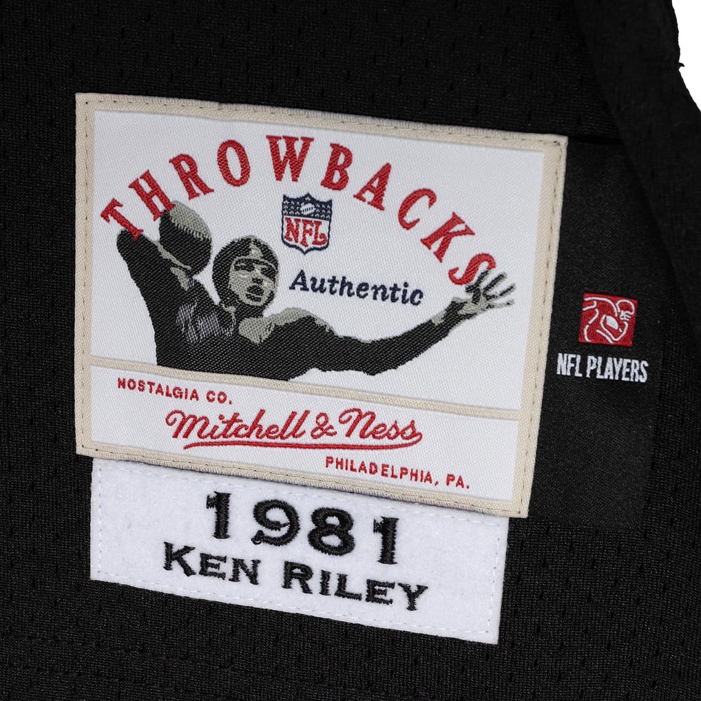 Men's Cincinnati Bengals 1981 Ken Riley Mitchell & Ness Black Authentic Throwback Retired Player Jersey - Image 6