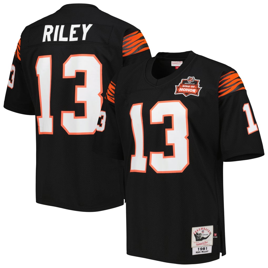 Men's Cincinnati Bengals 1981 Ken Riley Mitchell & Ness Black Authentic Throwback Retired Player Jersey - Image 1