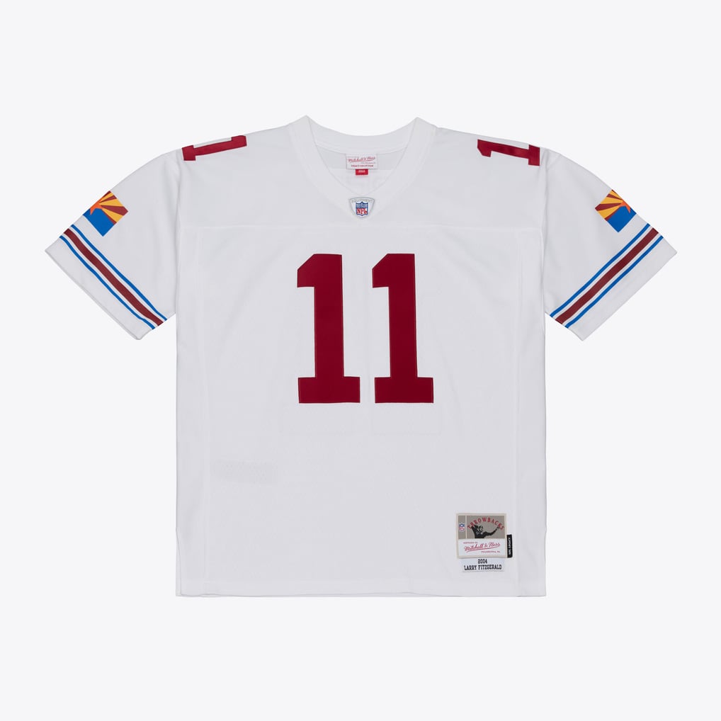 Men's Arizona Cardinals Larry Fitzgerald Mitchell & Ness White 2004 Legacy Replica Player Jersey - Image 1