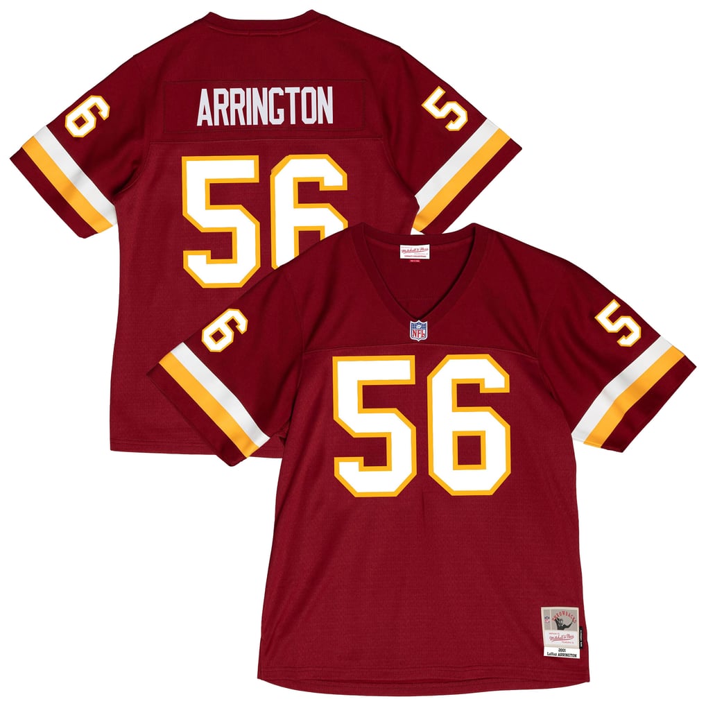 Men's Washington Commanders LaVar Arrington Mitchell & Ness Burgundy 2001 Legacy Throwback Replica Jersey - Image 1