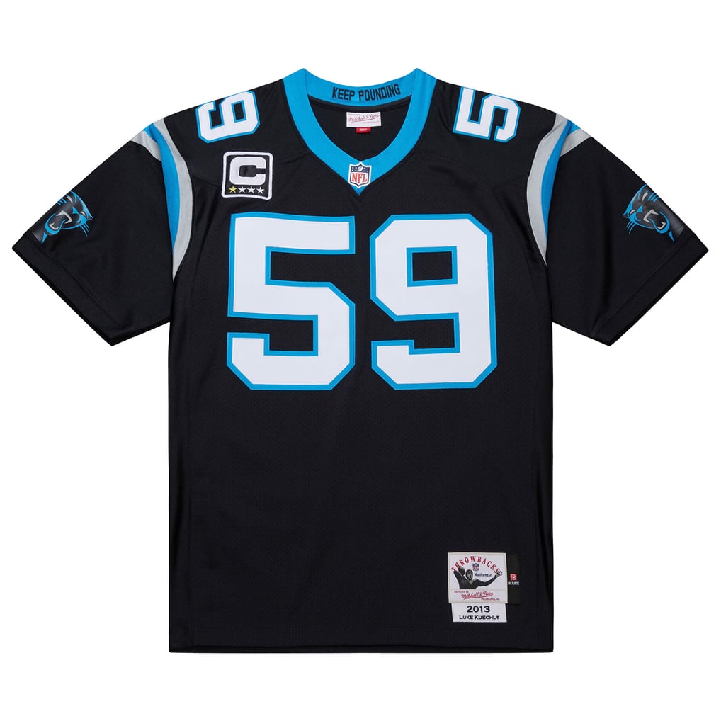 Men's Carolina Panthers Luke Kuechly Mitchell & Ness Black 2013 Authentic Throwback Retired Player Jersey - Image 1