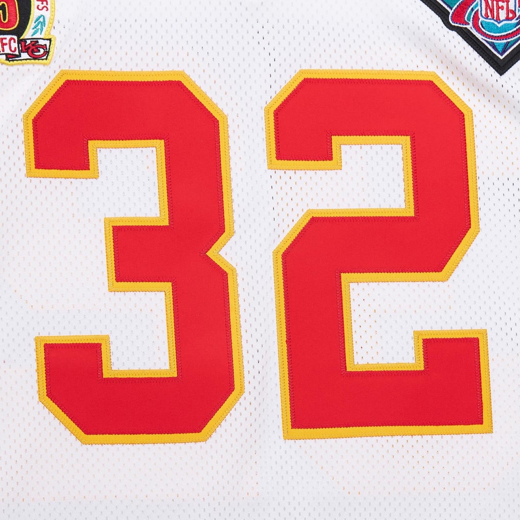 Men's Kansas City Chiefs 1994 Marcus Allen Mitchell & Ness White Authentic Throwback Retired Player Jersey - Image 5