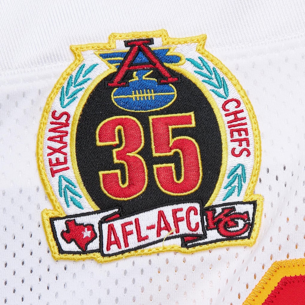 Men's Kansas City Chiefs 1994 Marcus Allen Mitchell & Ness White Authentic Throwback Retired Player Jersey - Image 6