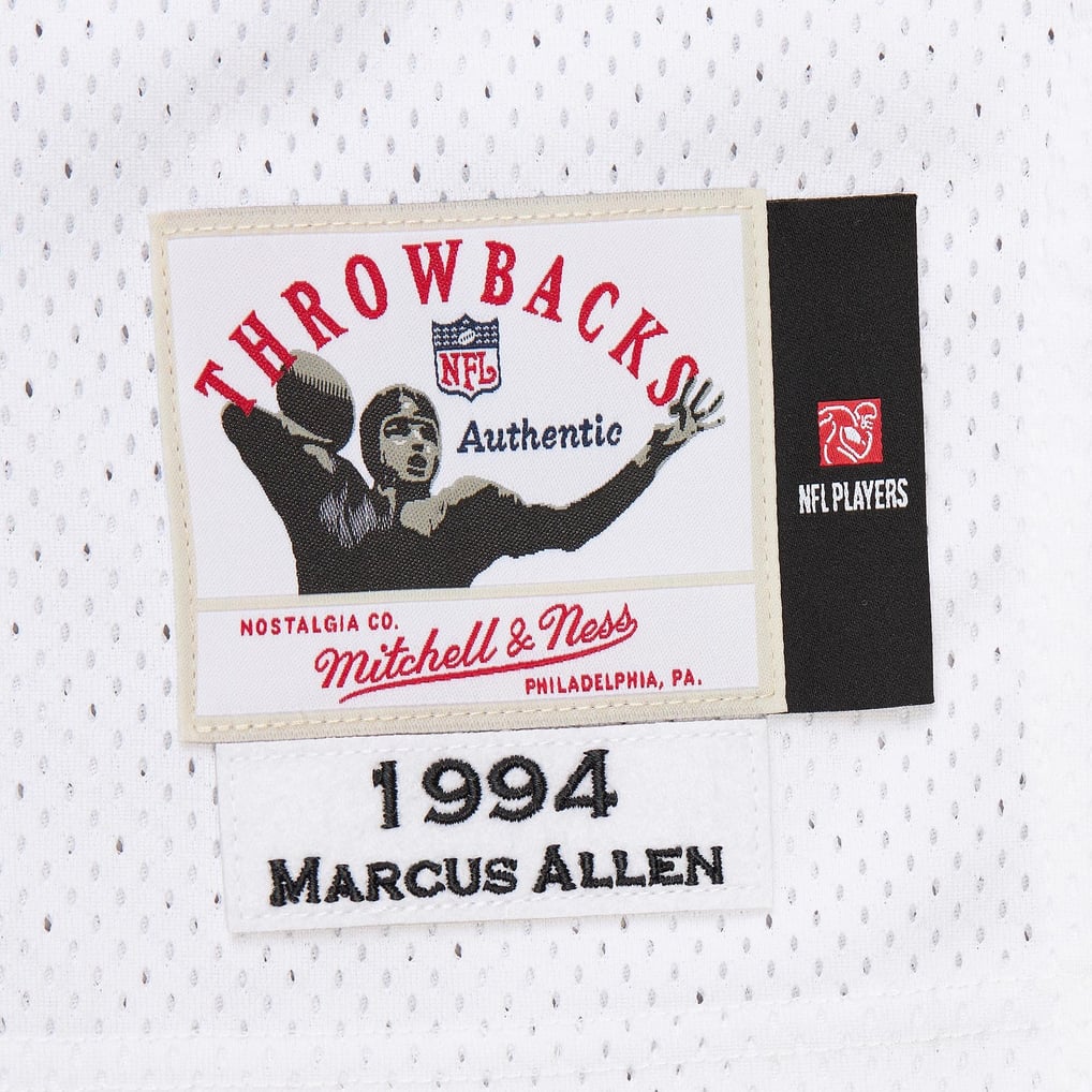 Men's Kansas City Chiefs 1994 Marcus Allen Mitchell & Ness White Authentic Throwback Retired Player Jersey - Image 8