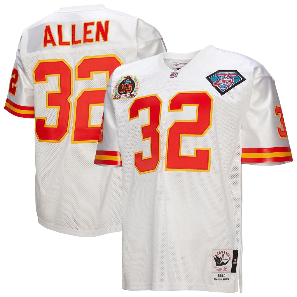 Men's Kansas City Chiefs 1994 Marcus Allen Mitchell & Ness White Authentic Throwback Retired Player Jersey - Image 1