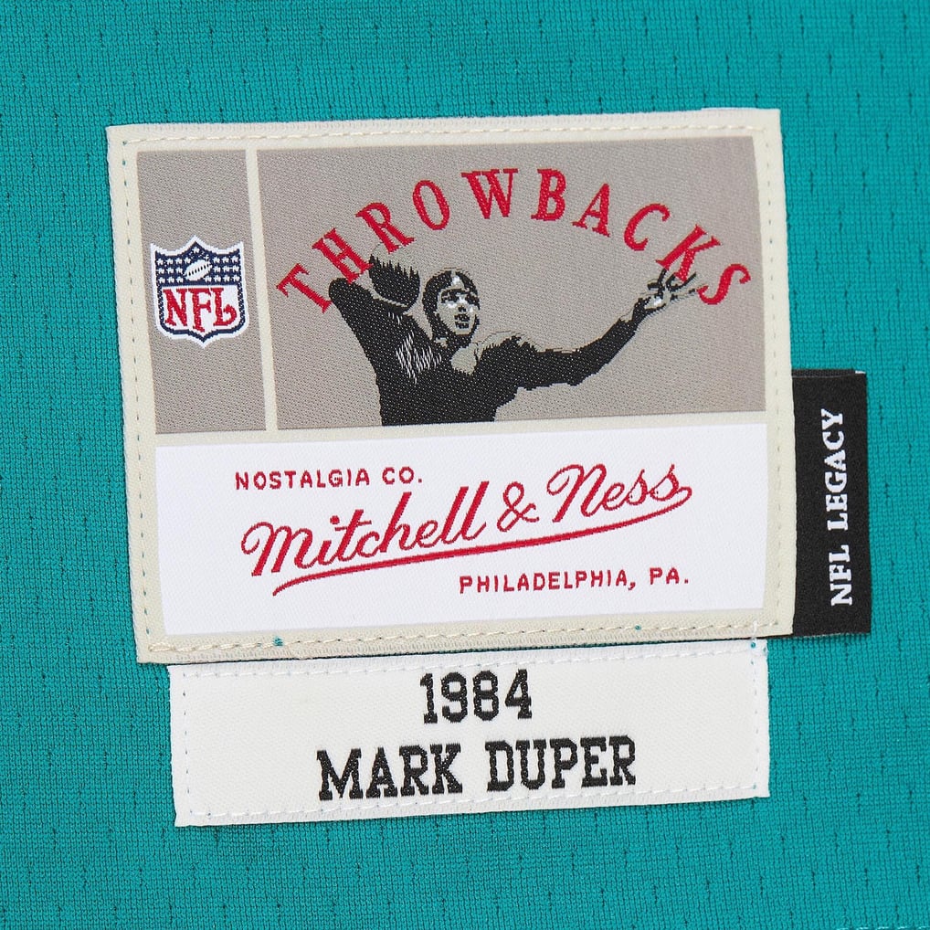 Men's Miami Dolphins Mark Duper Mitchell & Ness Aqua Legacy Replica Jersey - Image 6