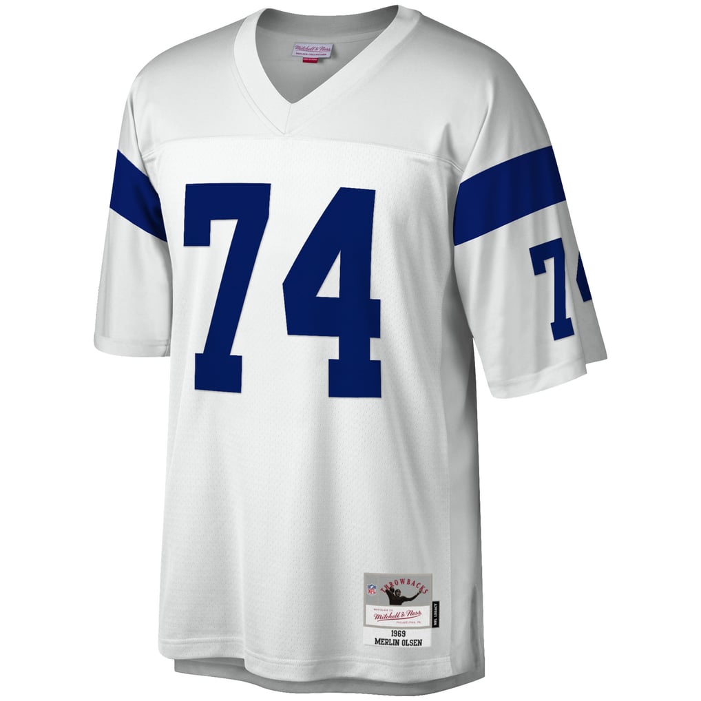 Men's Los Angeles Rams Merlin Olsen Mitchell & Ness White Legacy Replica Jersey - Image 3