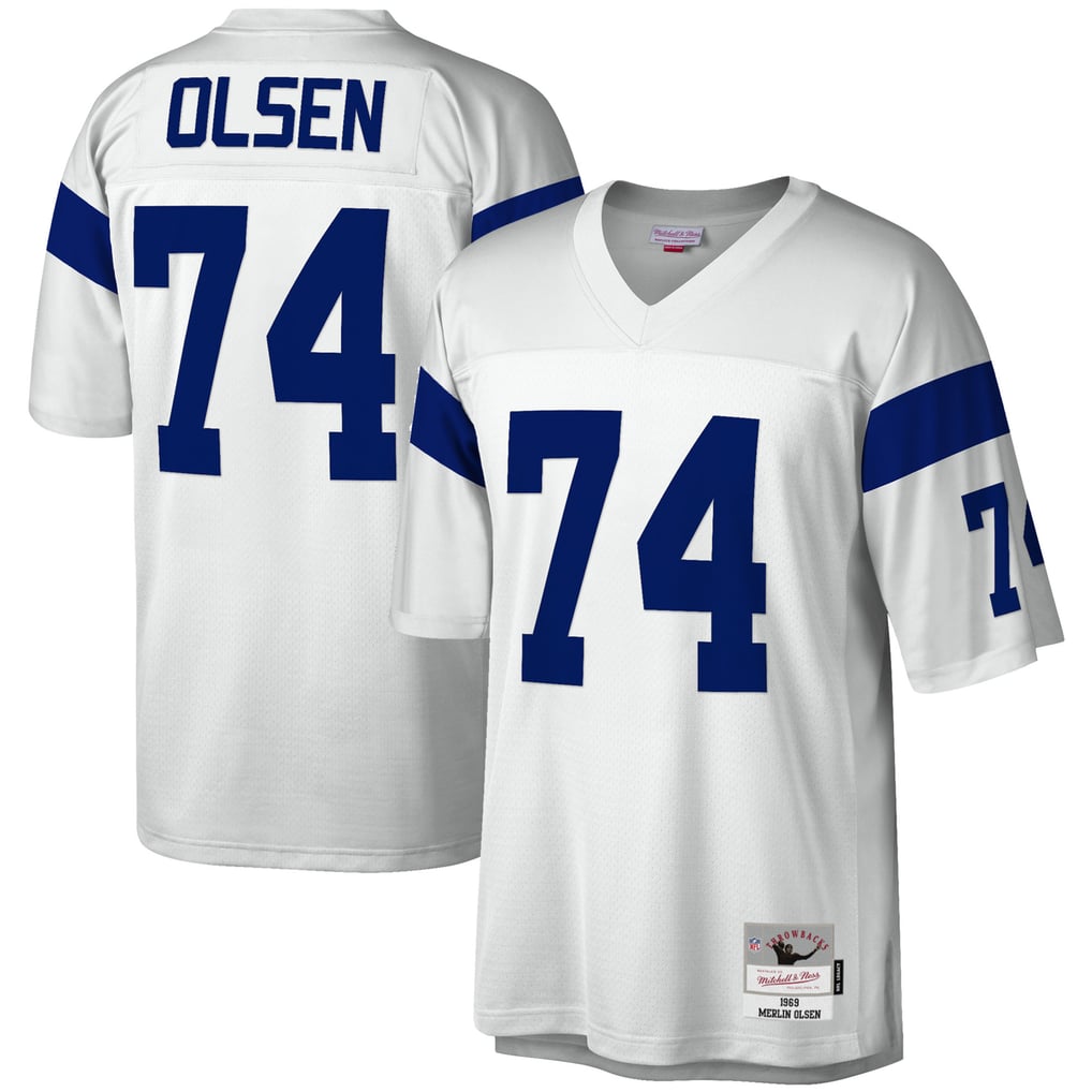 Men's Los Angeles Rams Merlin Olsen Mitchell & Ness White Legacy Replica Jersey - Image 1