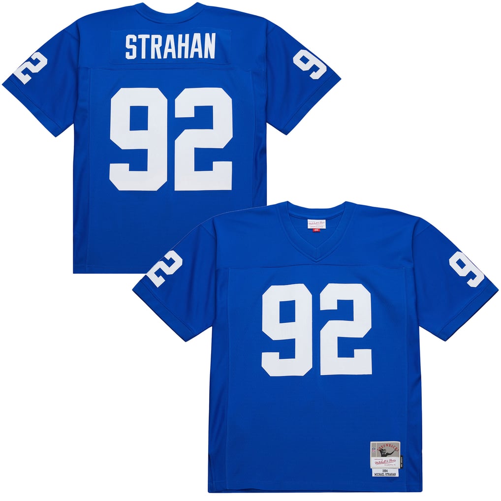 Men's New York Giants Michael Strahan Mitchell & Ness Royal 1994 Legacy Replica Jersey - Image 1