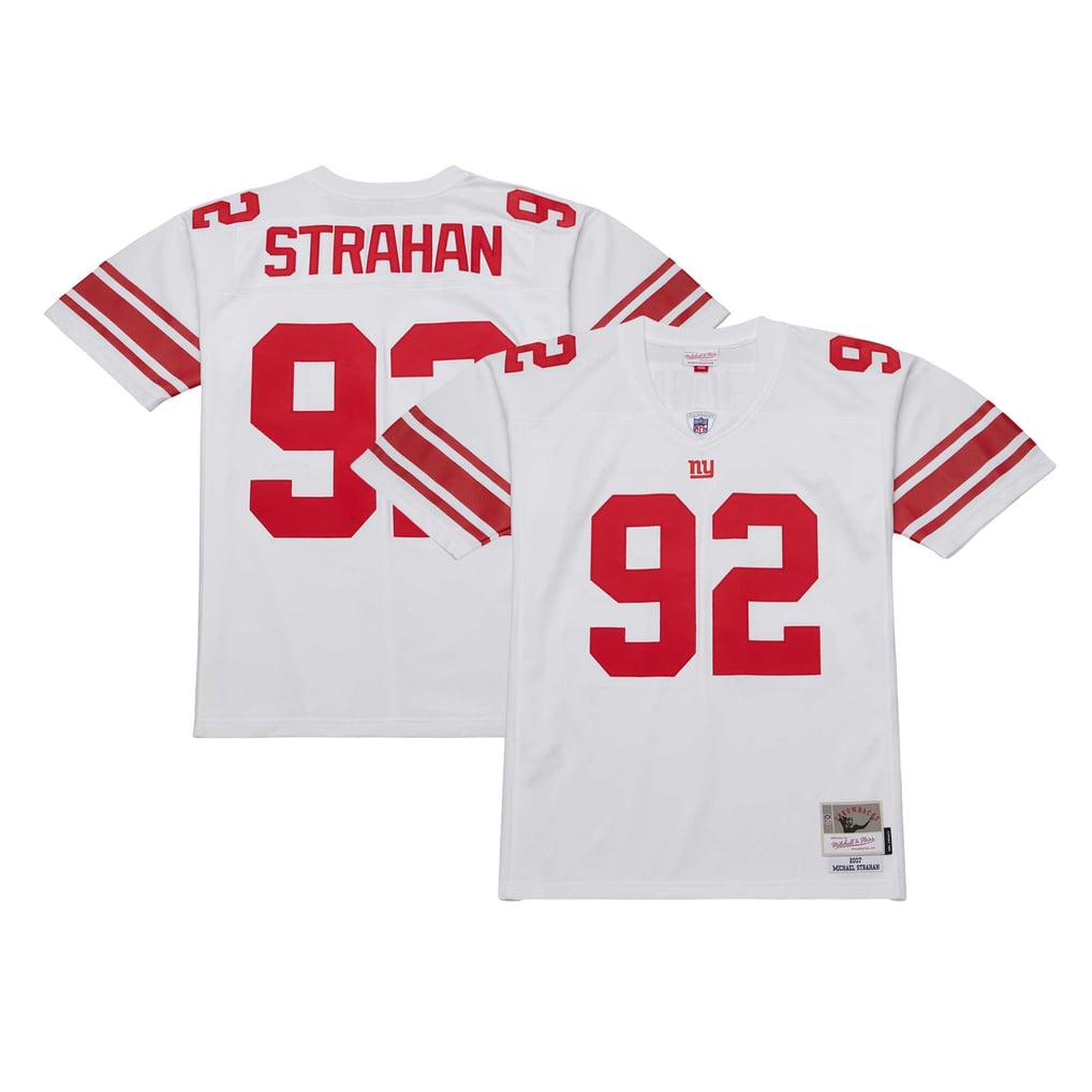 Men's New York Giants Michael Strahan Mitchell & Ness White Legacy Replica Jersey - Image 2
