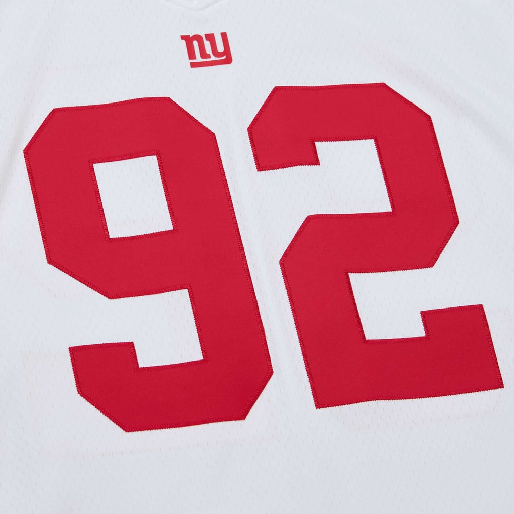 Men's New York Giants Michael Strahan Mitchell & Ness White Legacy Replica Jersey - Image 6