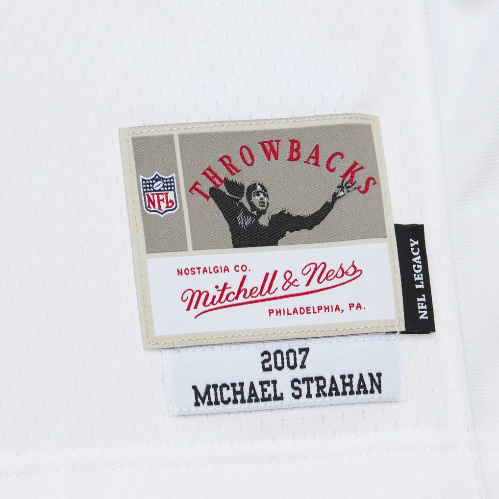 Men's New York Giants Michael Strahan Mitchell & Ness White Legacy Replica Jersey - Image 7