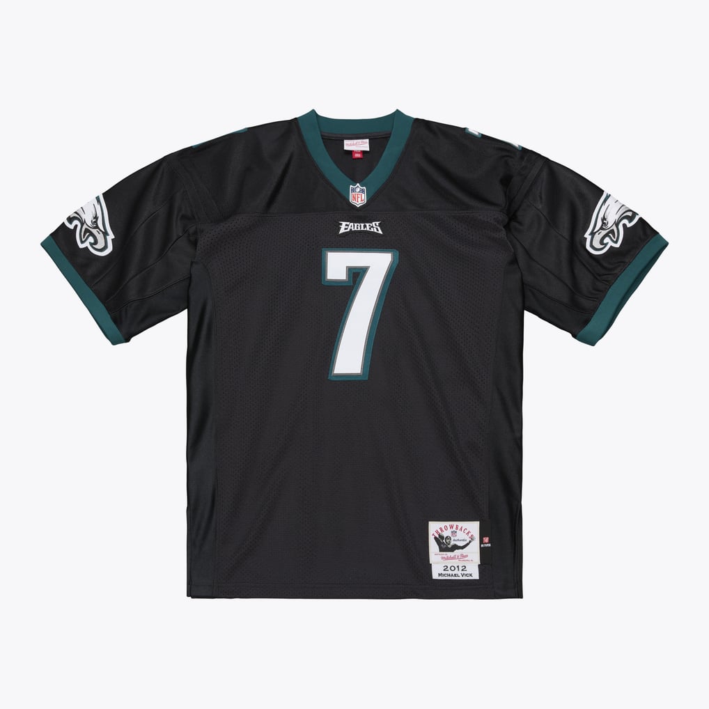 Men's Philadelphia Eagles Michael Vick Mitchell & Ness Black 2012 Authentic Throwback Jersey - Image 3