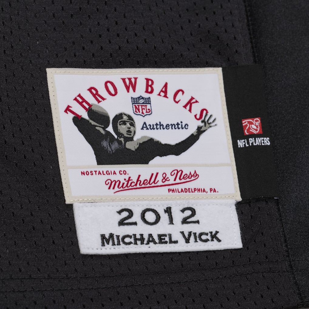 Men's Philadelphia Eagles Michael Vick Mitchell & Ness Black 2012 Authentic Throwback Jersey - Image 6