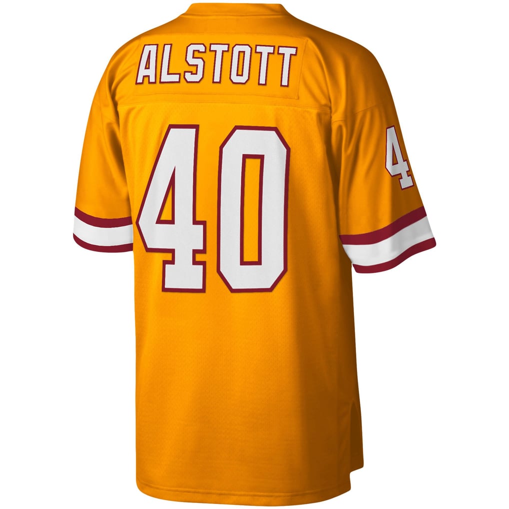 Men's Tampa Bay Buccaneers Mike Alstott Mitchell & Ness Orange Big & Tall 1996 Retired Player Replica Jersey - Image 4