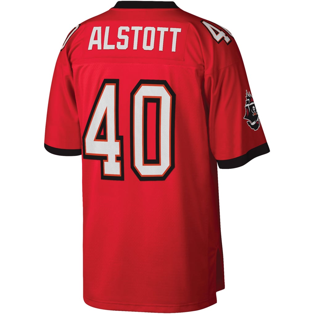 Men's Tampa Bay Buccaneers Mike Alstott Mitchell & Ness Red Legacy Replica Jersey - Image 4