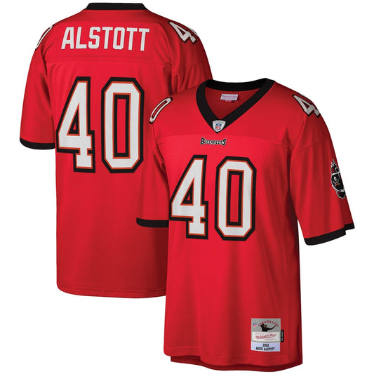Men's Tampa Bay Buccaneers Mike Alstott Mitchell & Ness Red Legacy Replica Jersey - Image 1